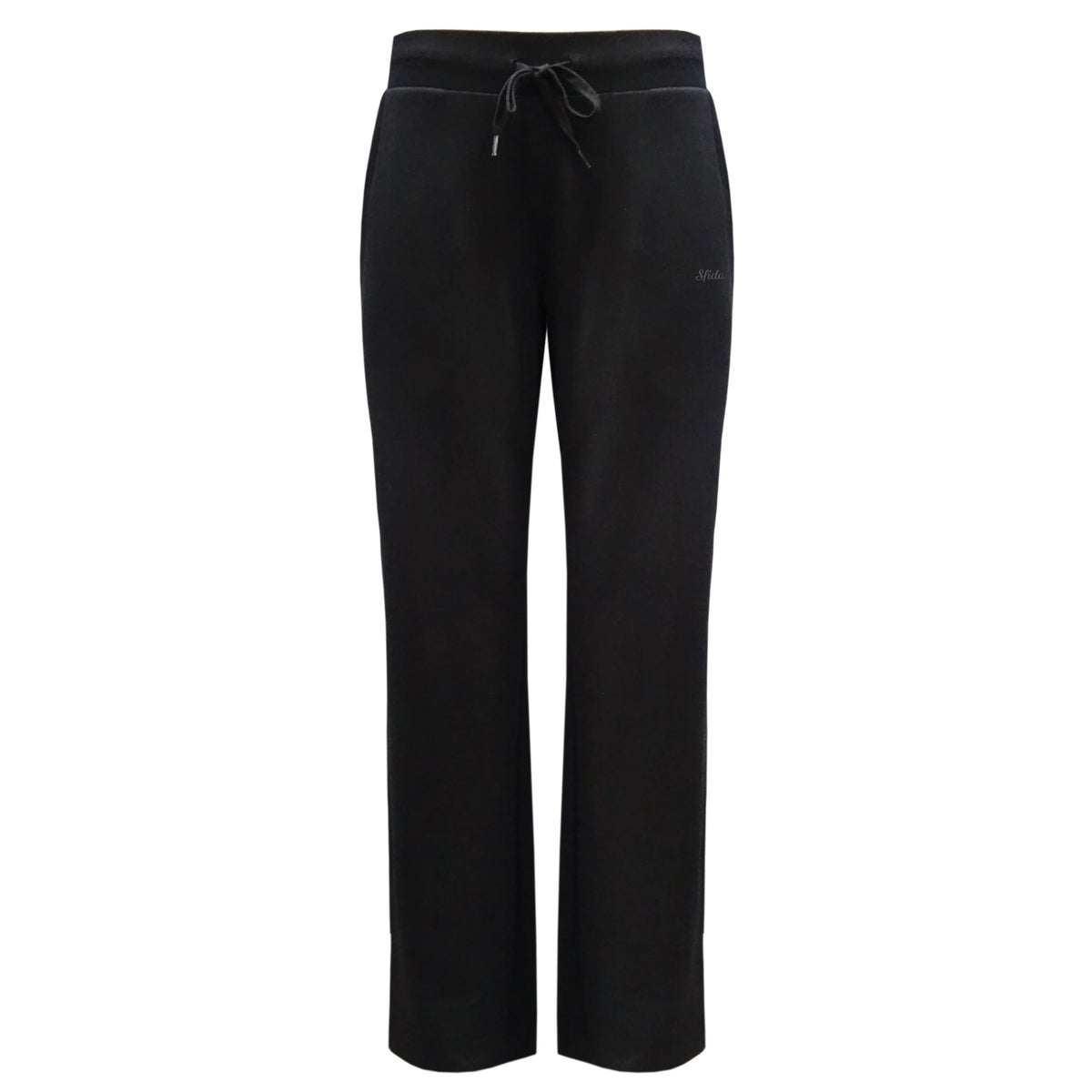 Sfida Kara Womens French Terry Track Pants - Black (Trackies) - BLACK