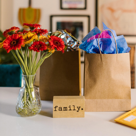 72x Kraft Paper Gift Bags Shopping Carry Craft Brown Bag w/ Handles Bulk (27x22x11cm)