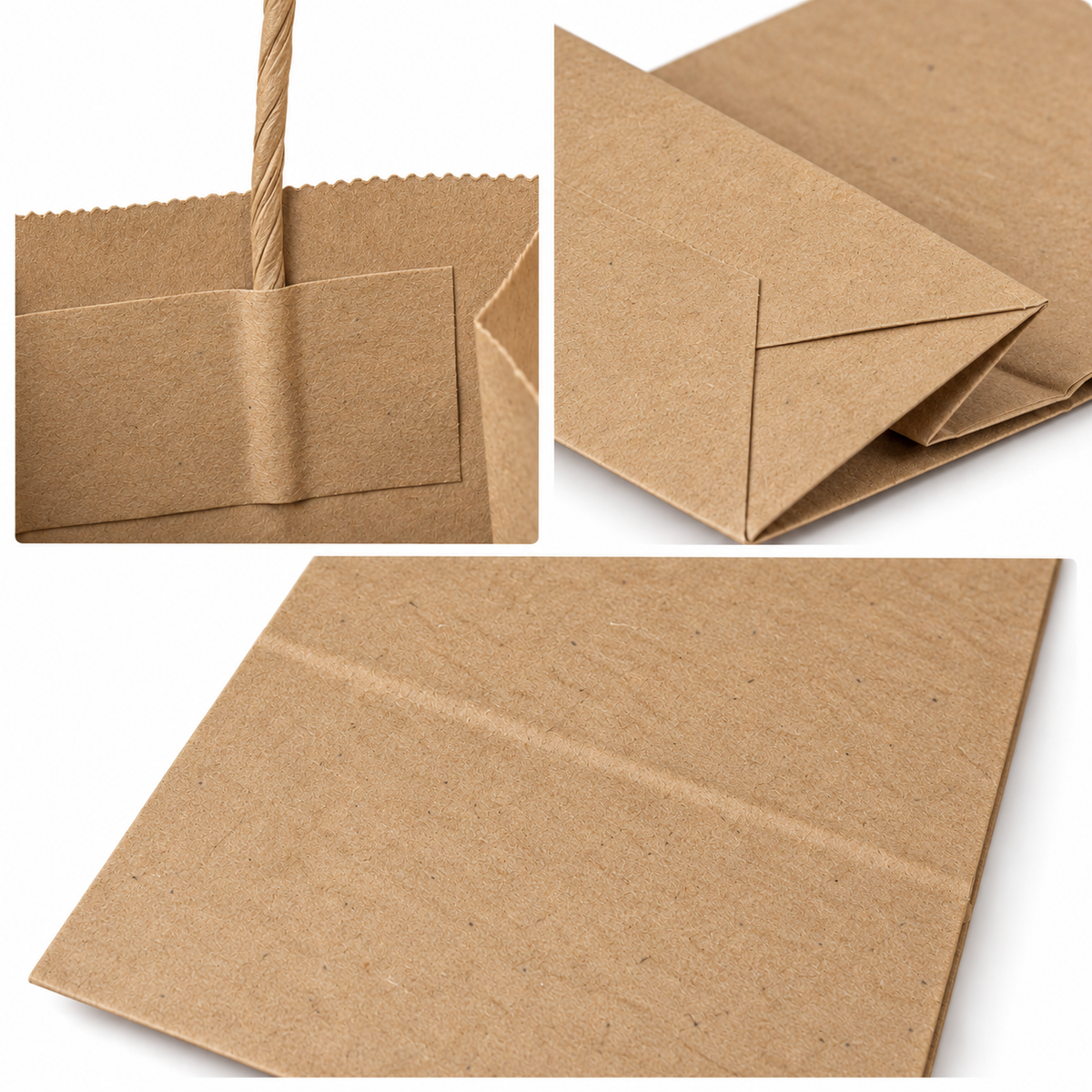 72x Large Brown Kraft Paper Bags Bulk Pack - Gift Shopping Bags w/Handles (33x26x12cm)