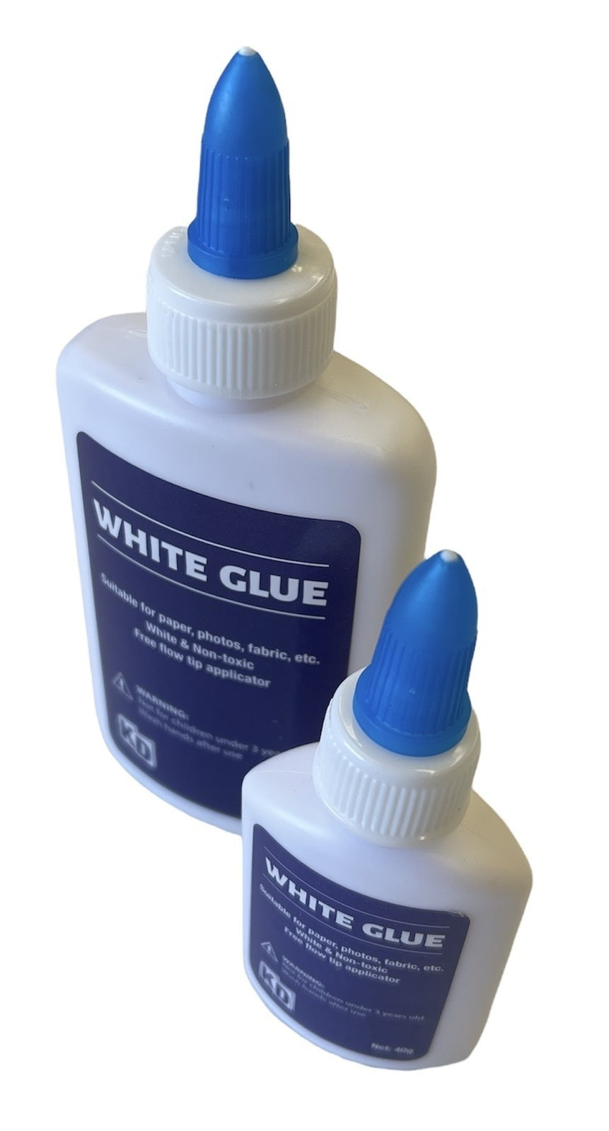 2-in-1 120g + 40g Liquid White Glue Free Flow Tip Applicator for Paper, Photos, Fabric