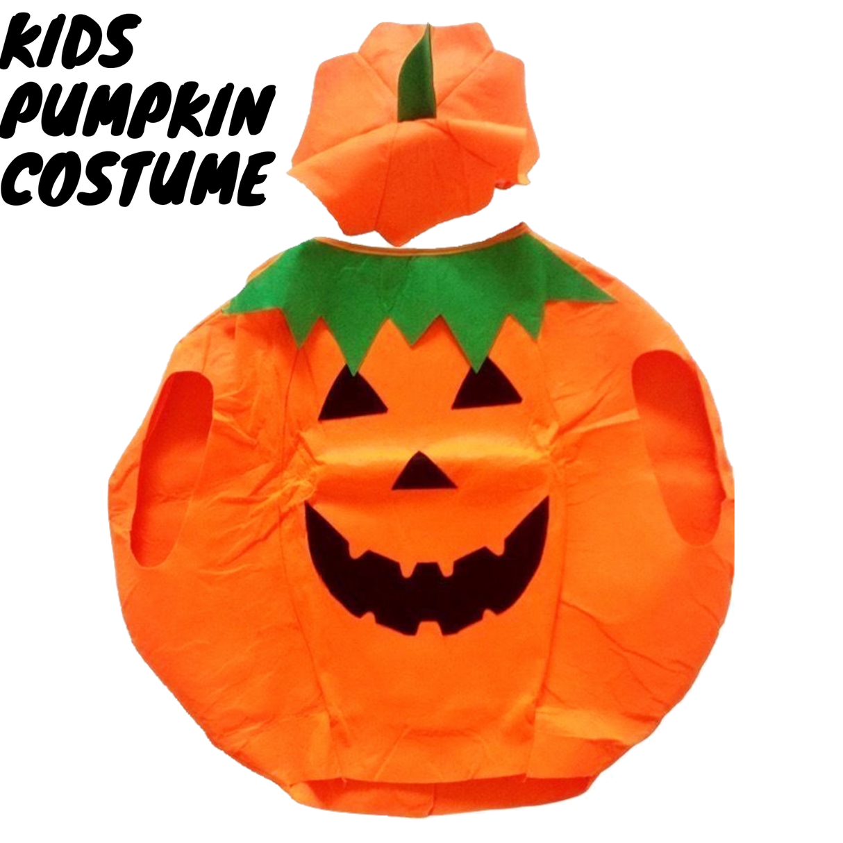 Kids Orange Pumpkin Costume - Unisex (Book Week & Halloween Fancy Dress)