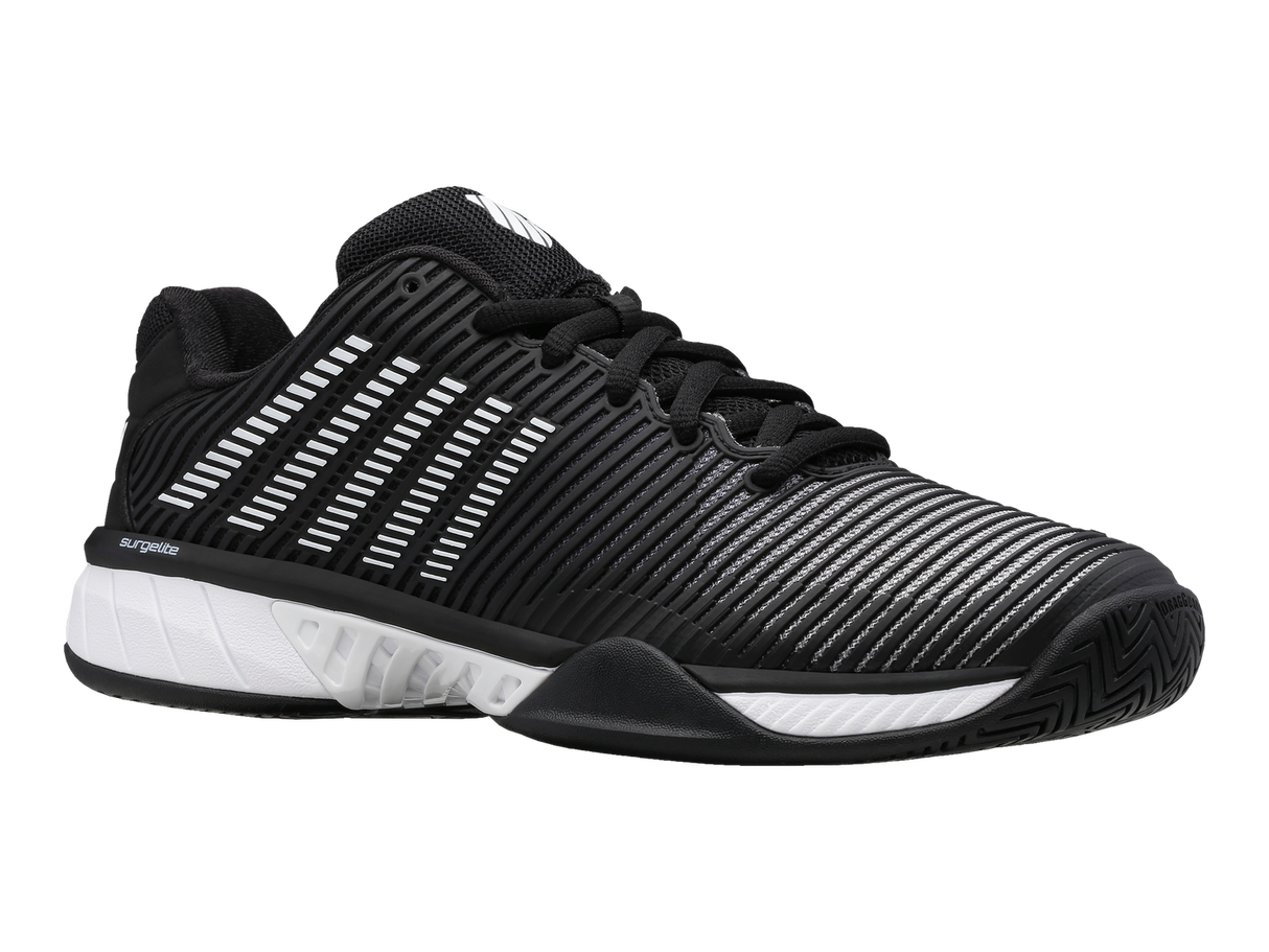 K-Swiss Mens Hypercourt Express 2 Tennis Shoes Durawrap Flex CMEVA in Black/White