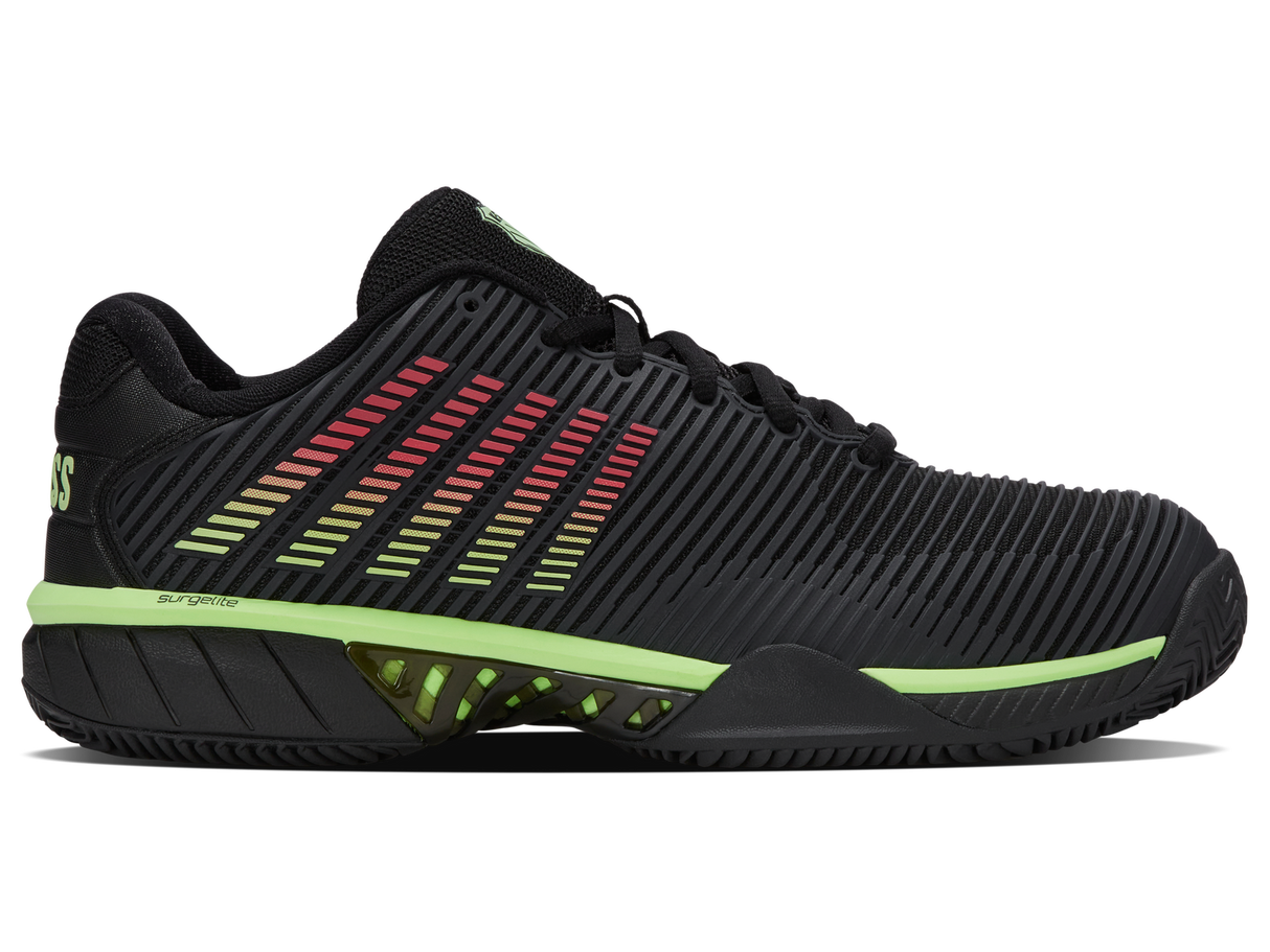 K-Swiss Mens Hypercourt Express 2 Clay Court Tennis Shoes - Black/Green