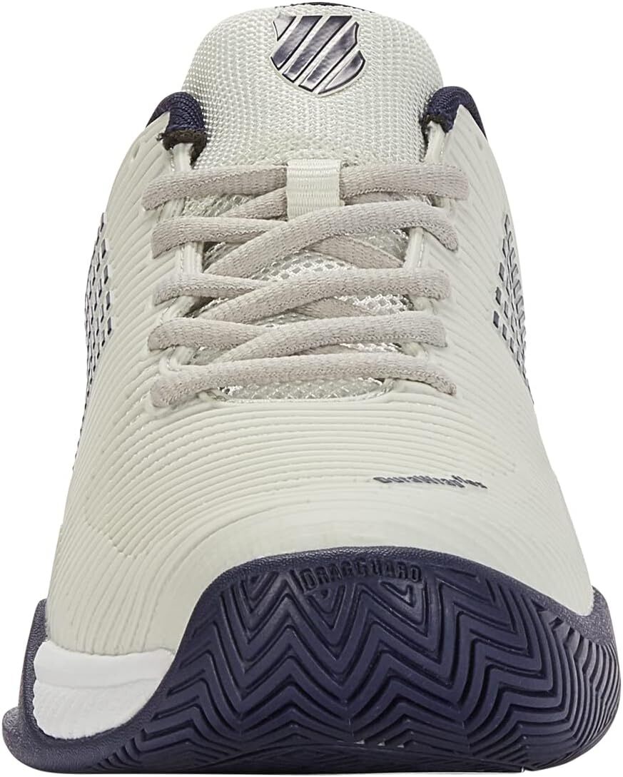 K-Swiss Mens Hypercourt Express 2 Tennis Shoes Wide (2E) in Vaporous Gray/White/Peacoat