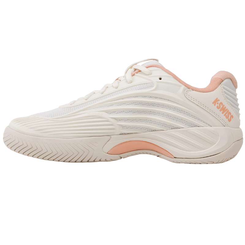 K-Swiss Womens Hypercourt Express 3 All Court Tennis Shoes in Egret/Peach Parfait