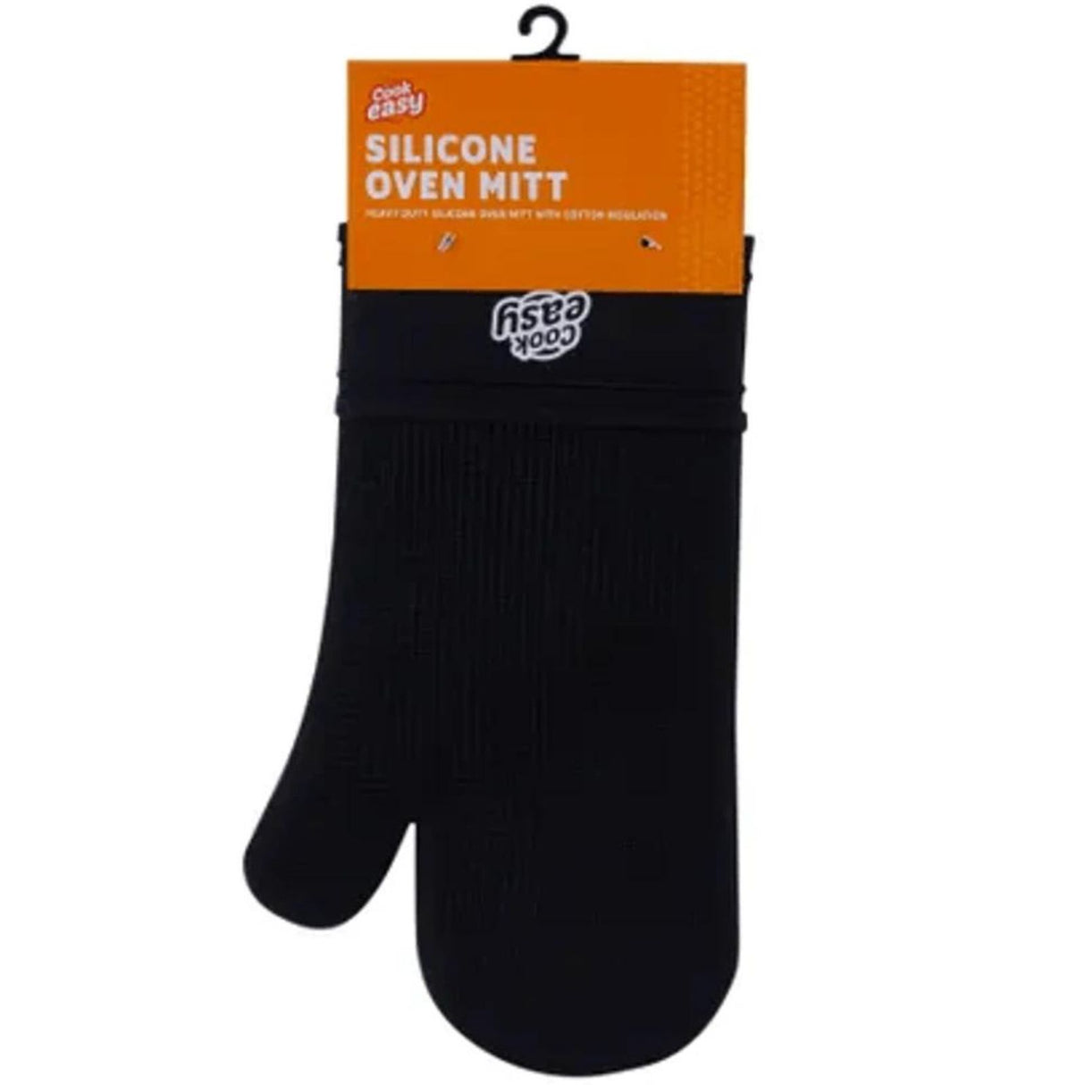 Cook Easy Silicone Oven Mitt - Black (Kitchen Baking Pot Holder)