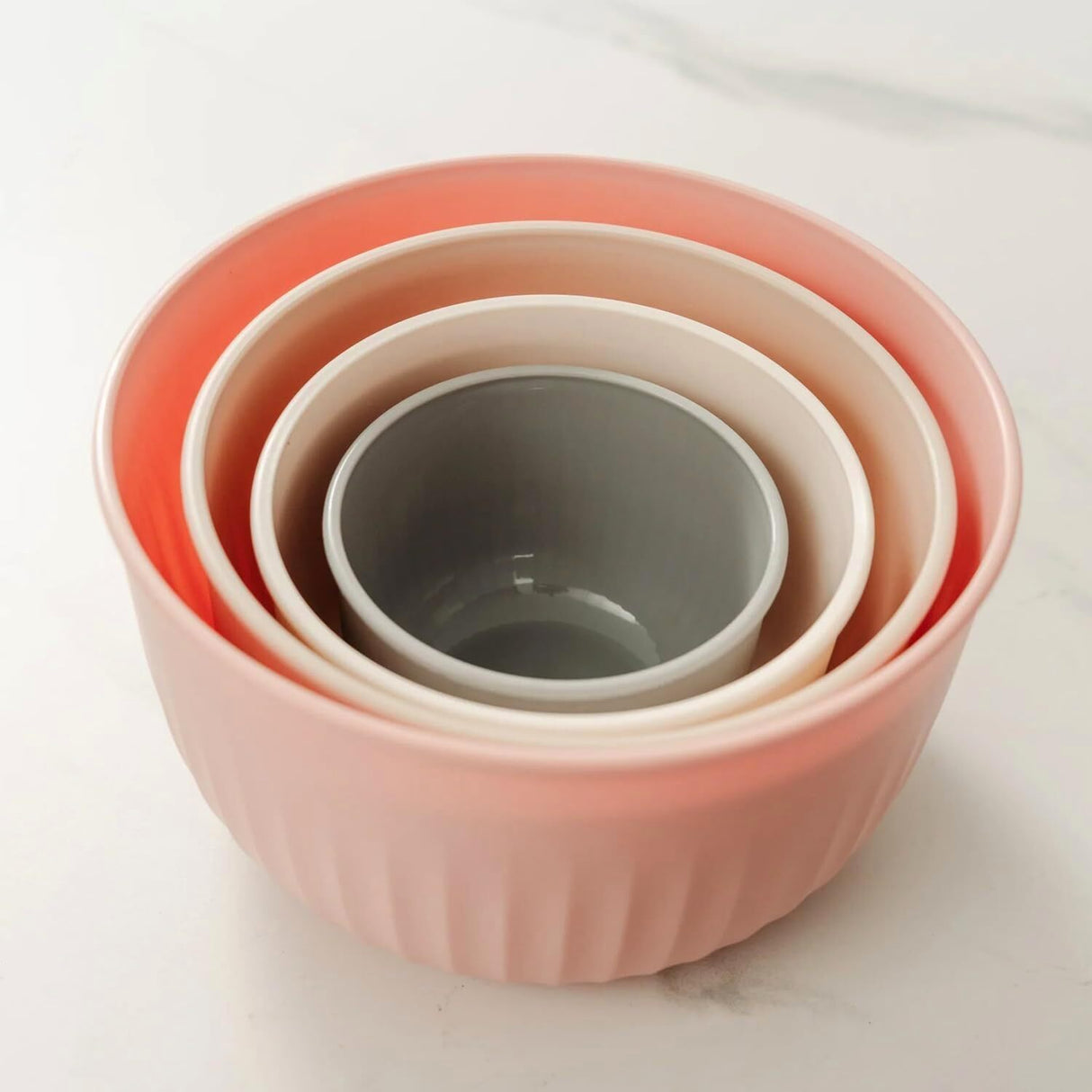 Set of 4 Round Nested Food Storage Container Set