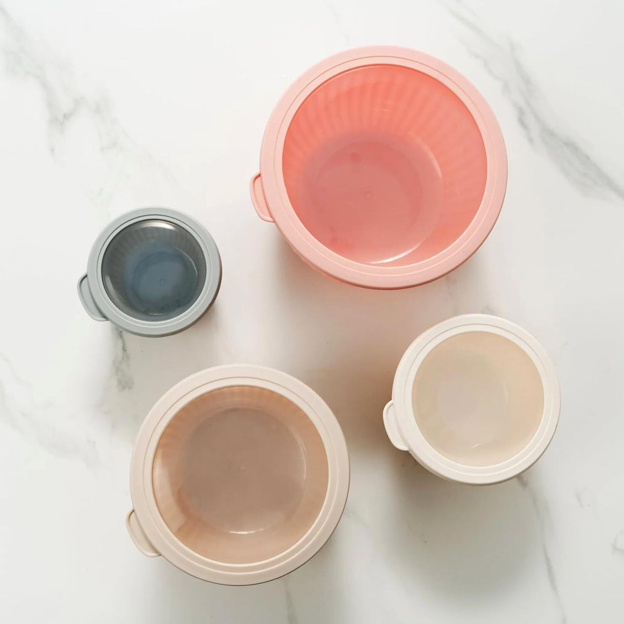 Set of 4 Round Nested Food Storage Container Set