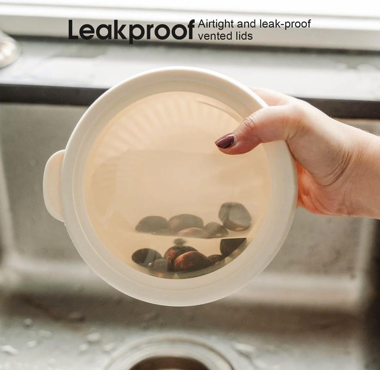 Set of 4 Round Nested Food Storage Container Set