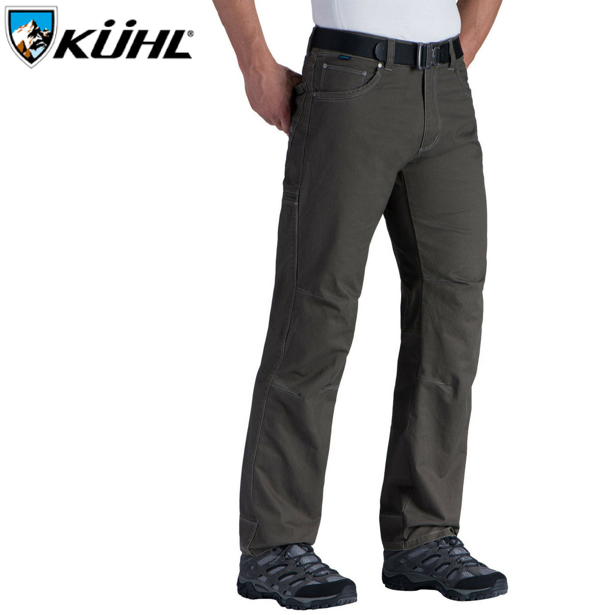KUHL Mens Rydr Pant 32" Inseam Mens Trousers Combed Cotton Hiking Cargo - Graphite