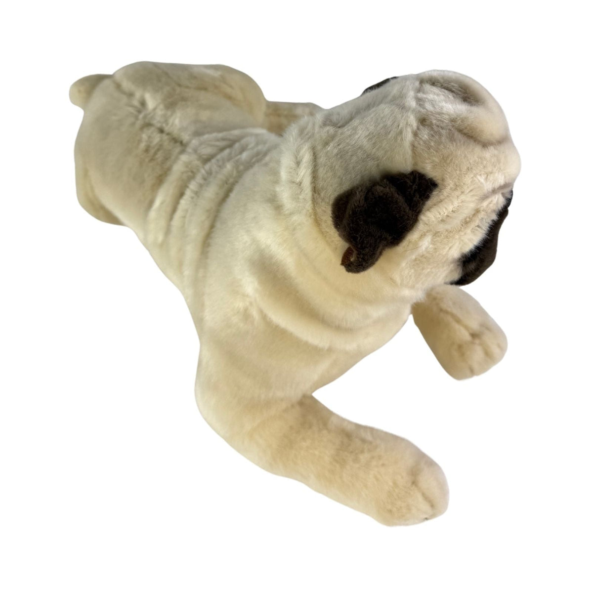 Bocchetta Kaos 44cm Lying Pug Plush Toy (Realistic Stuffed Animal Dog Gift)