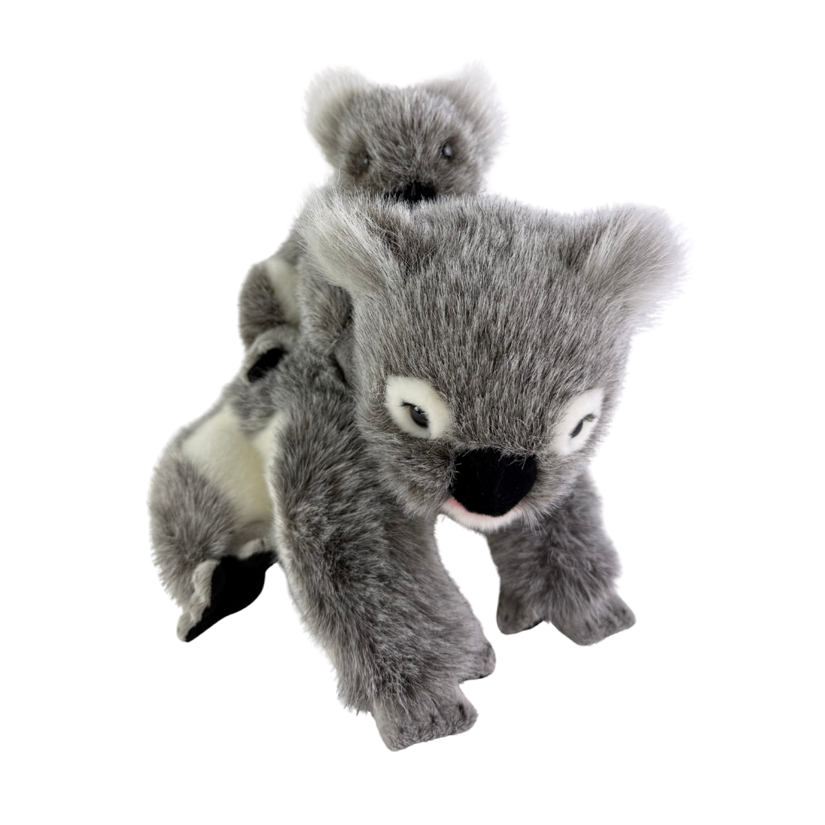Bocchetta Kelly & Kiri 23cm Koala with Baby on Back Plush Toy - Grey (Australian Stuffed Animal Souvenir Gift)