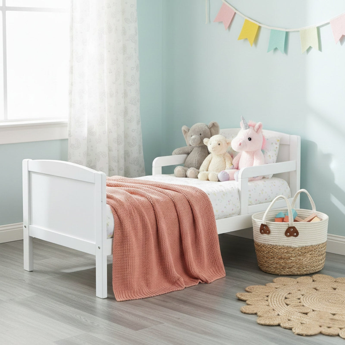 Renee Taylor Kids Moss Seed Stitch Knit Cotton Decorative Throw Blanket - Rose (130 x 170cm)
