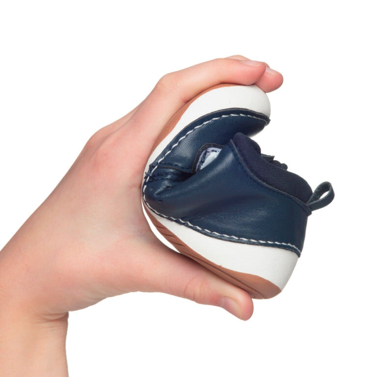 BILLYCART Barefoot Wide-Fit First Walker Sneaker Shoes Riley in Navy Blue