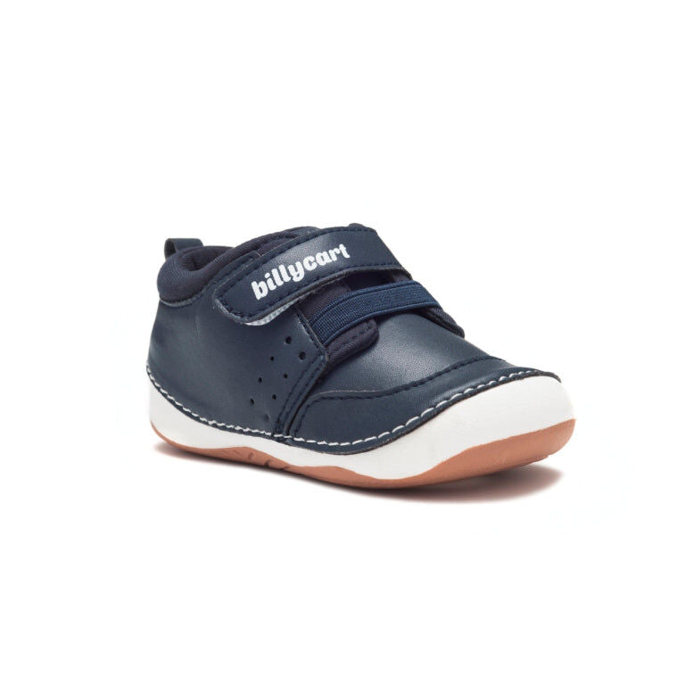 BILLYCART Barefoot Wide-Fit First Walker Sneaker Shoes Riley in Navy Blue