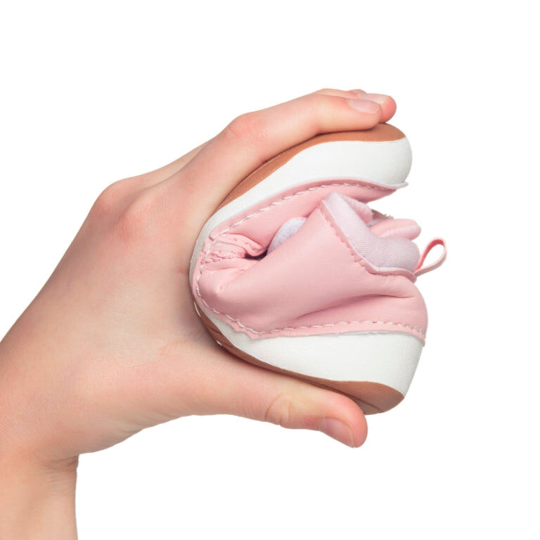 BILLYCART Barefoot Girls Wide-Fit First Walker Sneaker Shoes Ellie in Pink