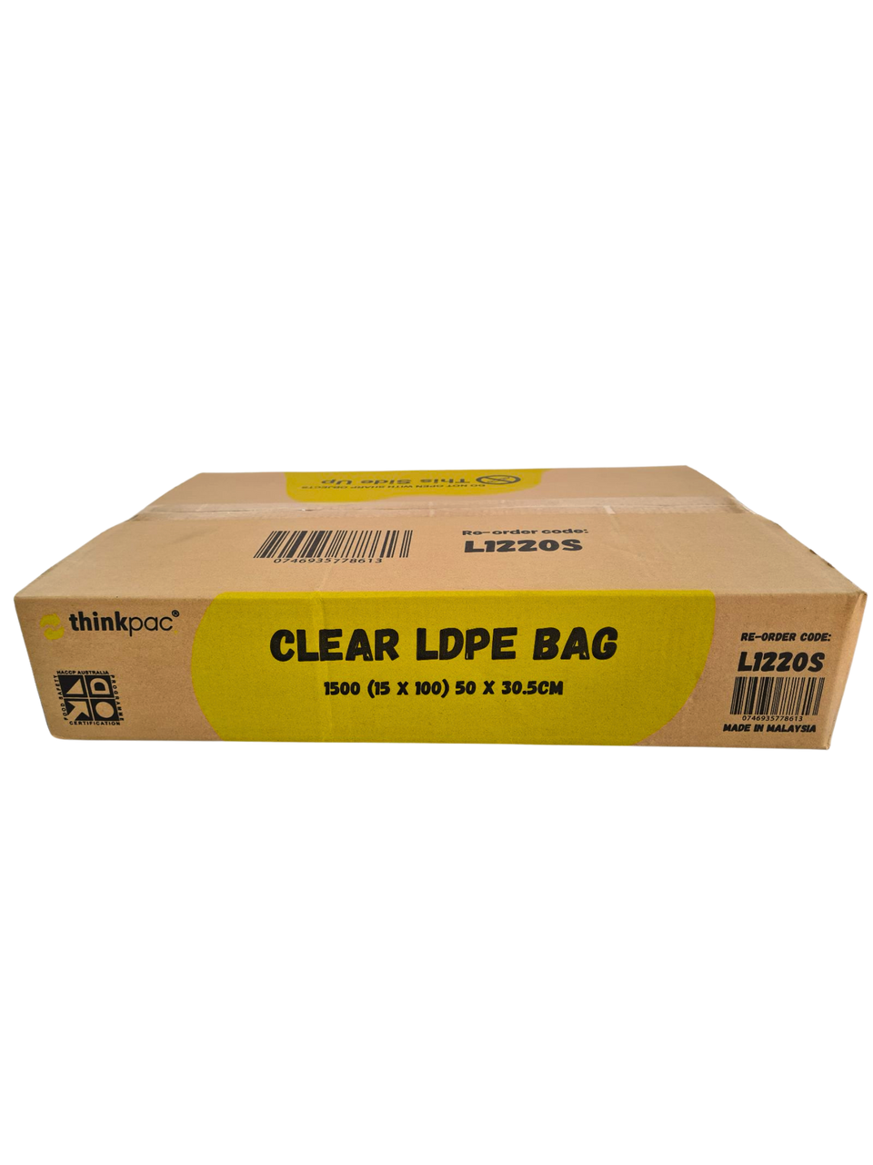 1500x Clear Strong LDPE Plastic Bag (51x30cm) - 1 Box (15 Packs of 100)