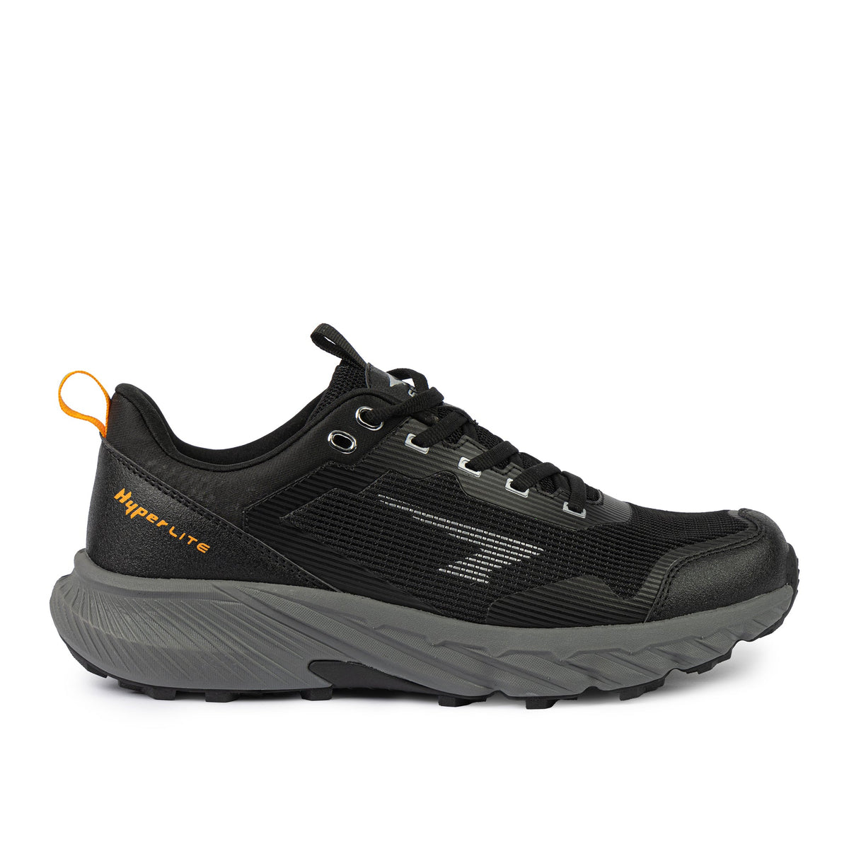 Sfida Lark Mens Trail Runners - Black/Grey/Orange (Trail Running/Hiking Shoes)