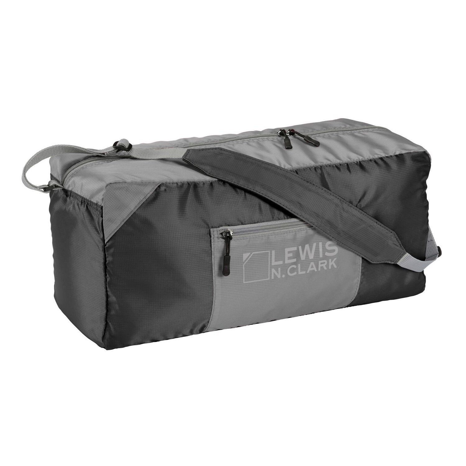 Lewis N. Clark 18" Packable Foldable Travel Compact Duffle Bag - Black/Grey
