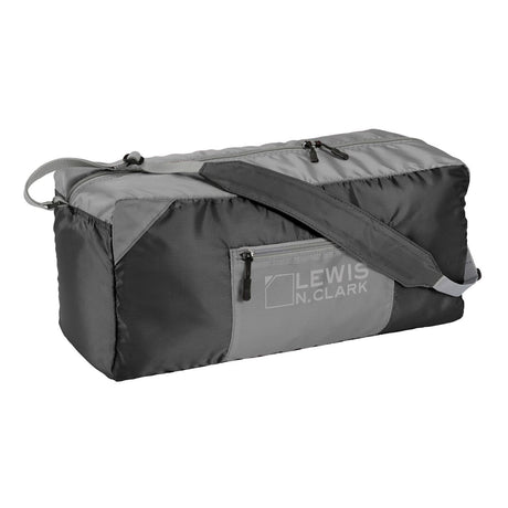 Lewis N. Clark 18" Packable Foldable Travel Compact Duffle Bag - Black/Grey