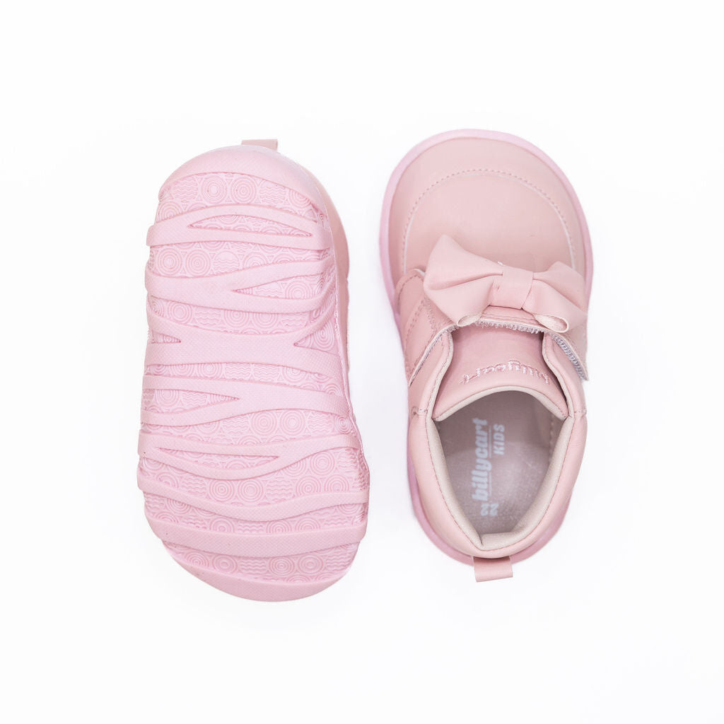 Billycart Lexi Bow Baby and Toddler First Walker Boots Shoes in Pink