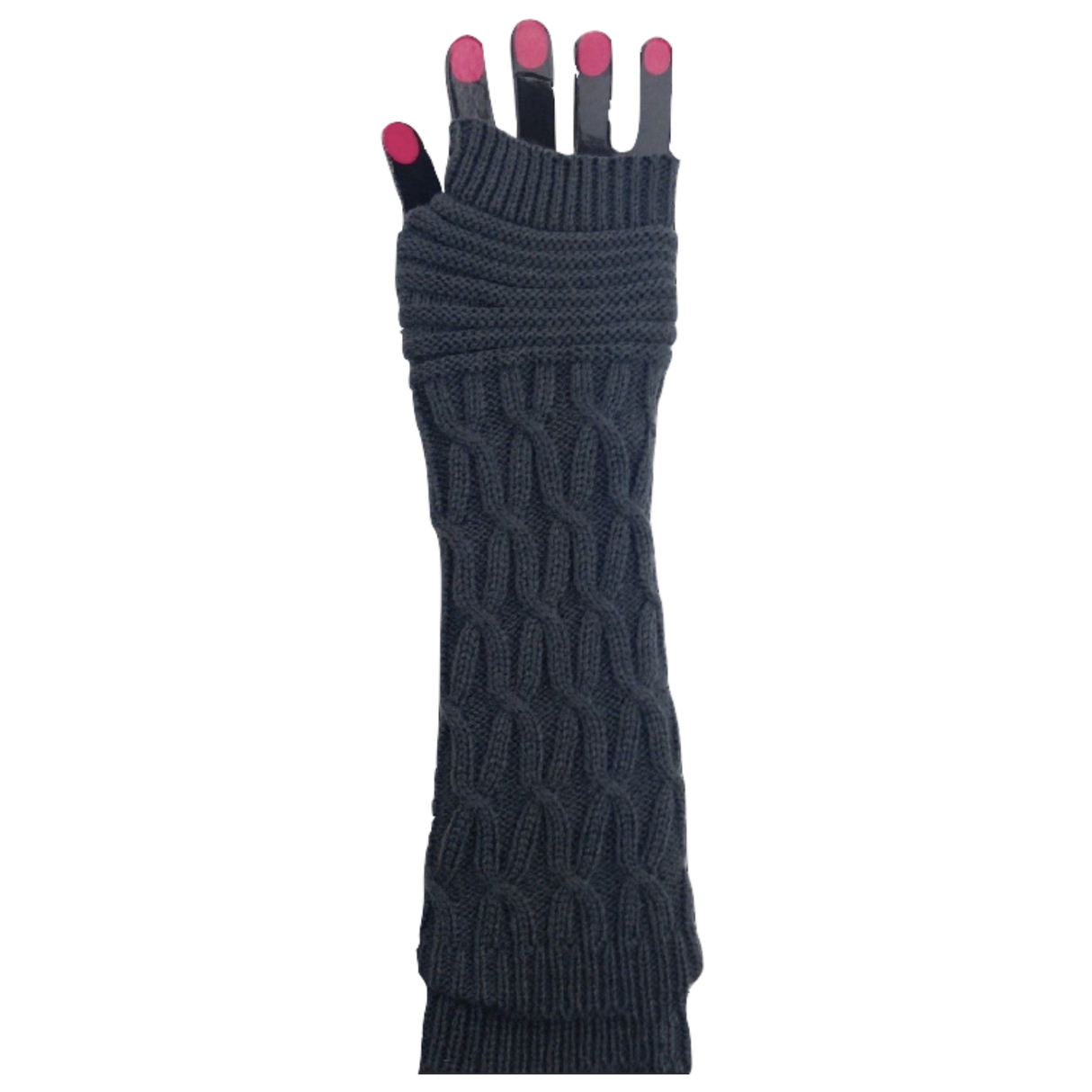 ARM WARMERS Knitted Long Fingerless Gloves Winter Mitten Cover Womens Party - Assorted
