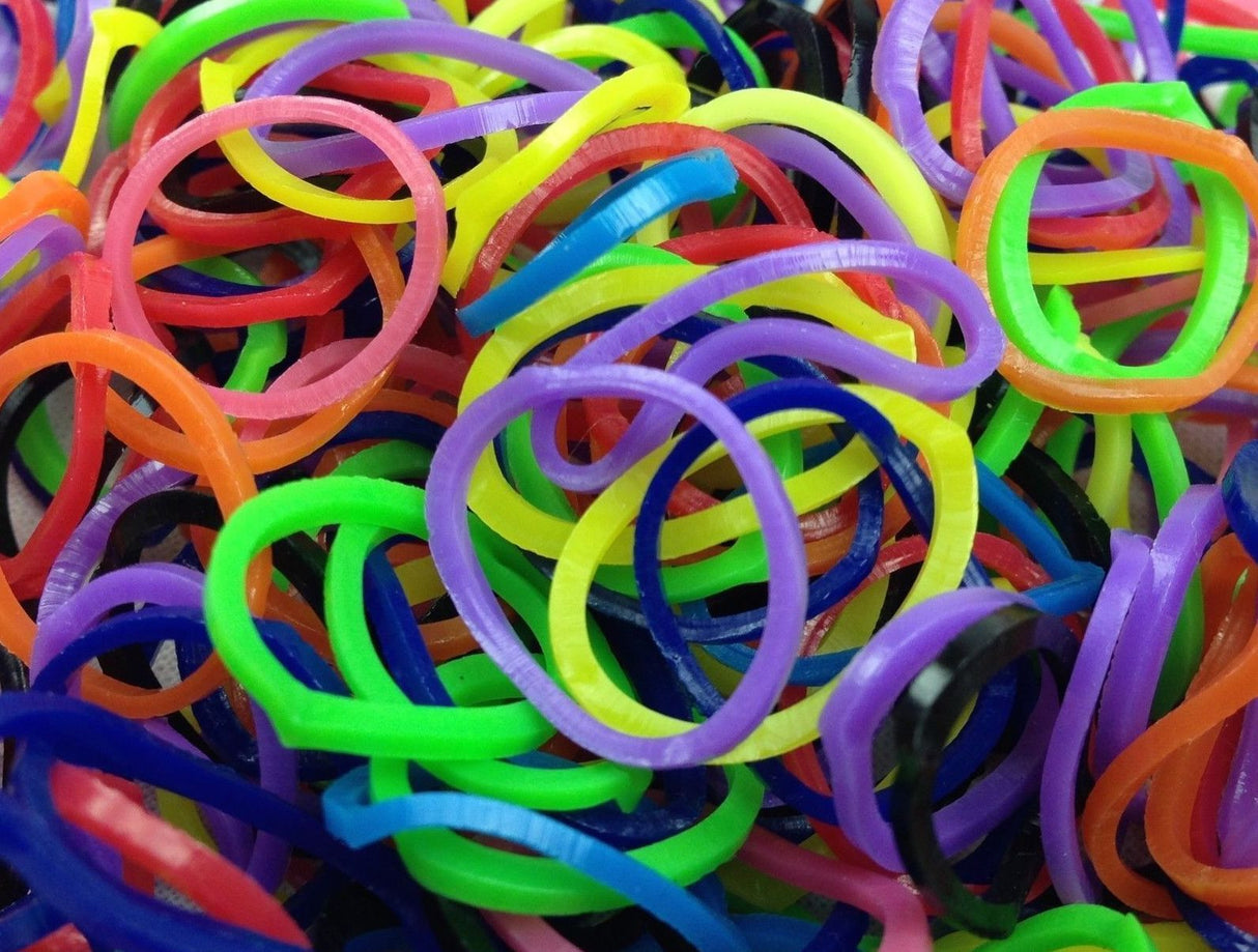 4800pcs Loom Bands Rubber Refill Kit - DIY Bracelet Making w/ 192 S-Clips and 16 Hooks - Mixed Colours