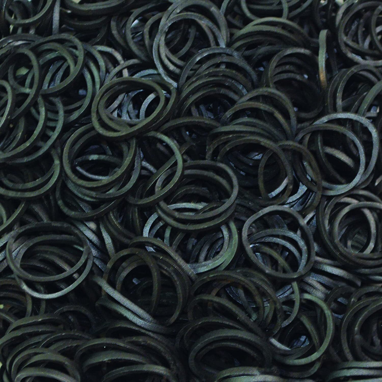 4800pcs Loom Bands Rubber Refill Kit - DIY Bracelet Making w/ 192 S-Clips and 16 Hooks - Plain Black