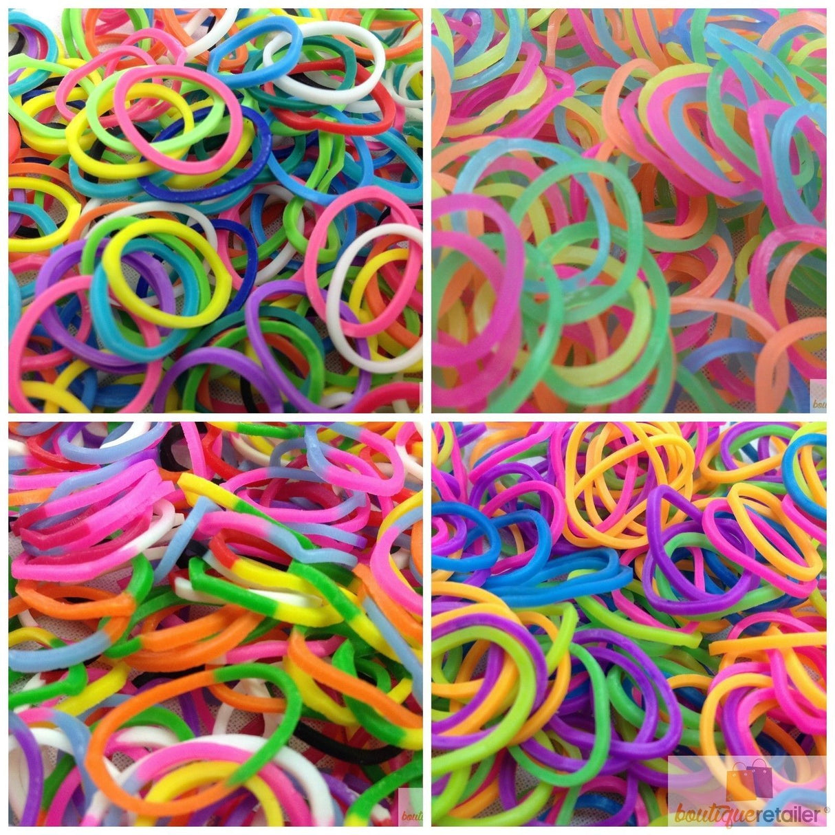 4800 LOOM BANDS Rubber Refill Kit DIY Magical Bracelet 192 S Clips 16 Hooks BULK - Mystery Pack (Assorted Colours)