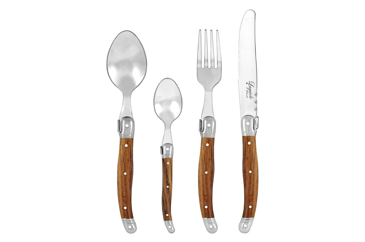 Laguiole Silhouette 24pc Cutlery Set Knife Fork Spoon in Wooden Box