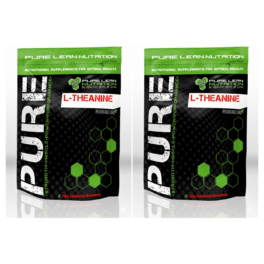 2x 100g Pure Lean Nutrition L-Theanine Powder Pack - Pure (Calm Sleep Relaxation Stress Support Supplement)