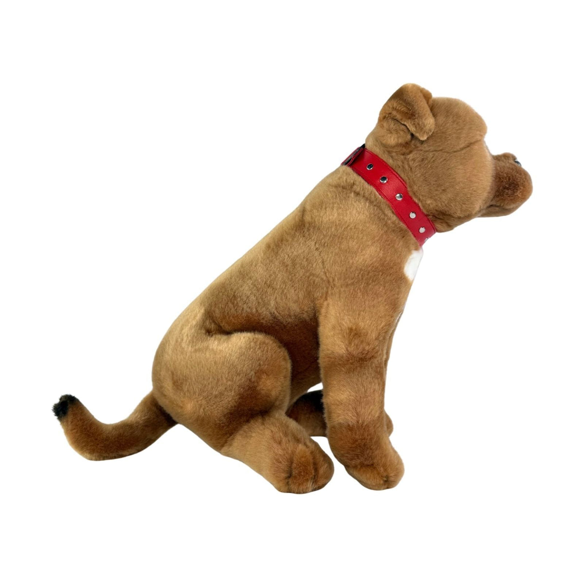Bocchetta Lester 32cm Sitting Staffy Plush Toy - Brown (Realistic Stuffed Animal Dog Gift)