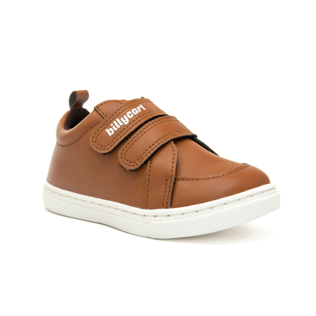 BILLYCART Barefoot Wide-Fit First Walker Shoes Archie in Tan Brown