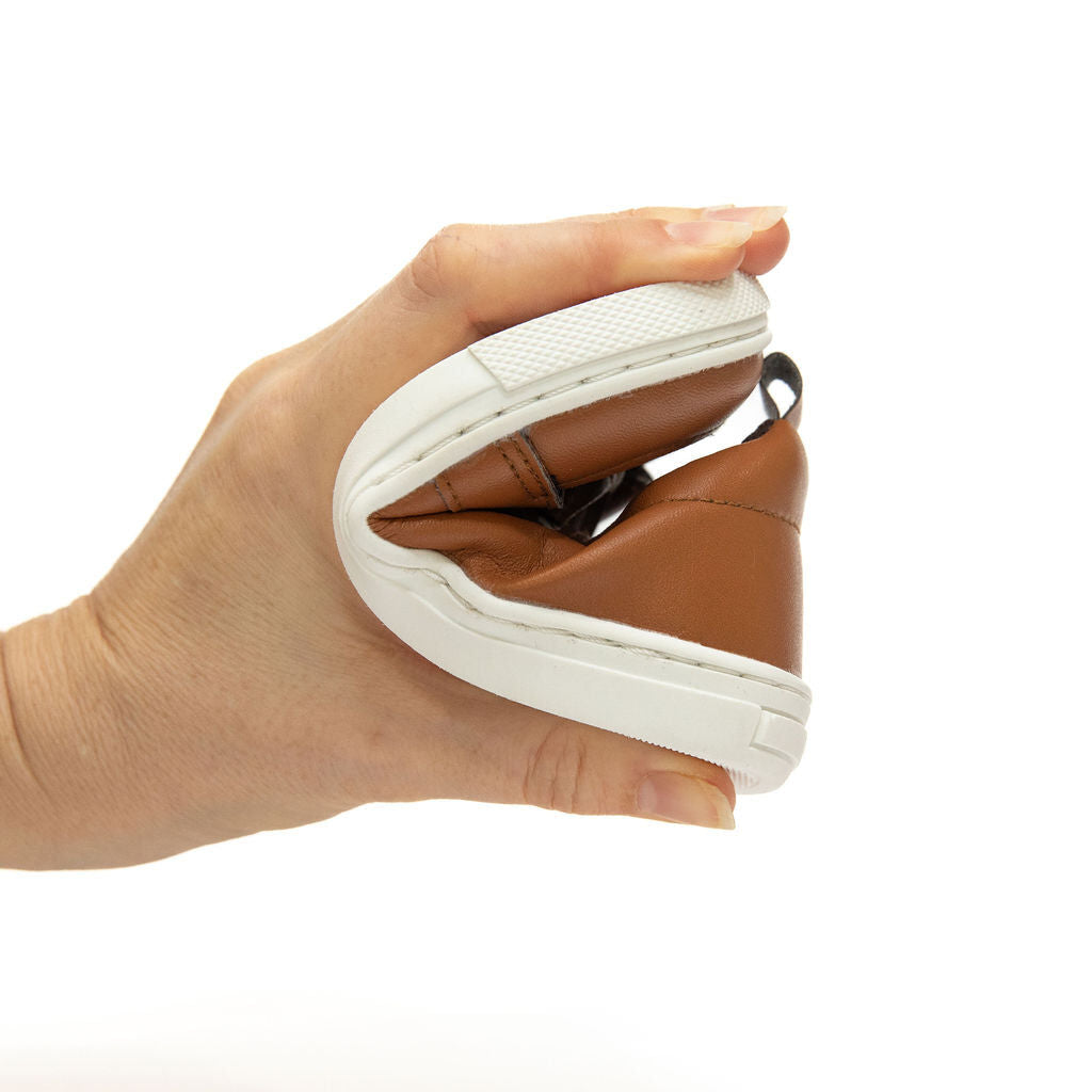 BILLYCART Barefoot Wide-Fit First Walker Shoes Archie in Tan Brown