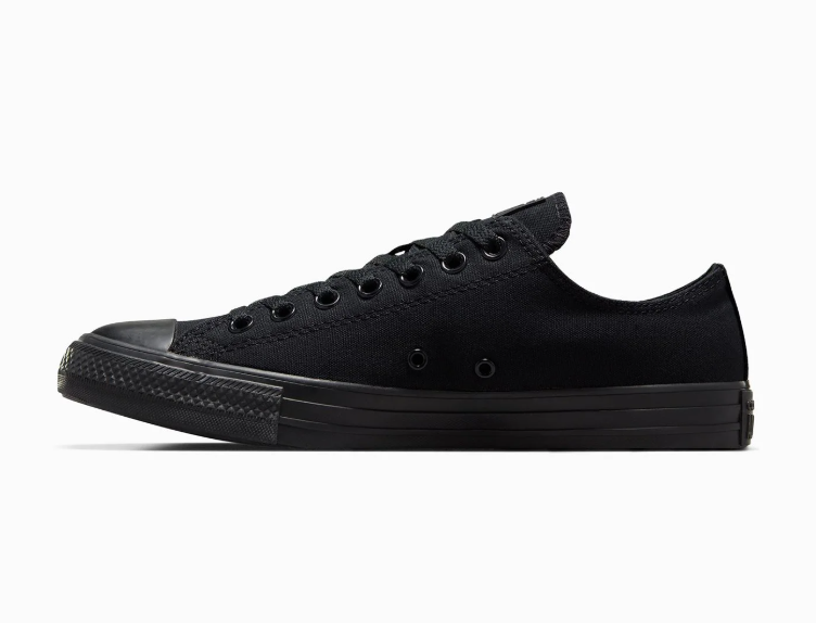 Converse Unisex Chuck Taylor All Star Low Top Sneakers Shoes - Monochrome Black