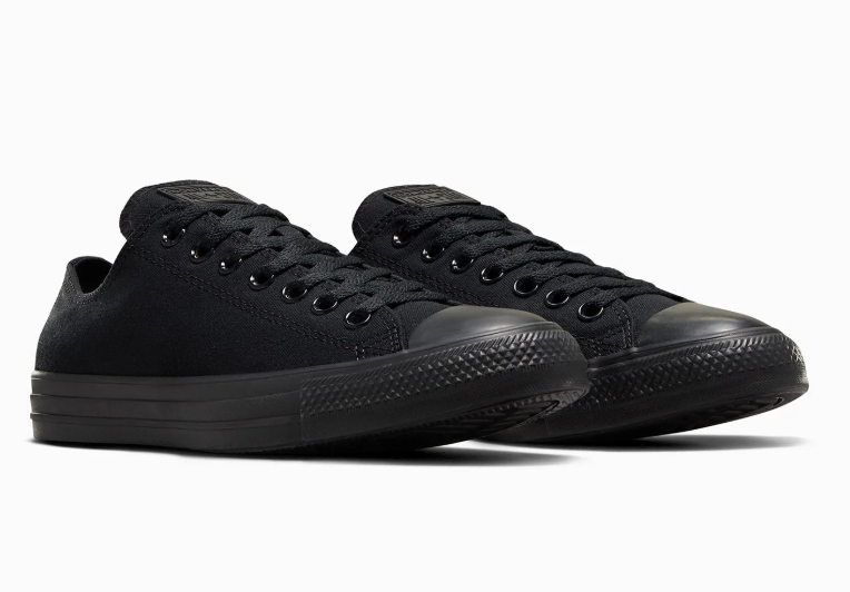 Converse Unisex Chuck Taylor All Star Low Top Sneakers Shoes - Monochrome Black