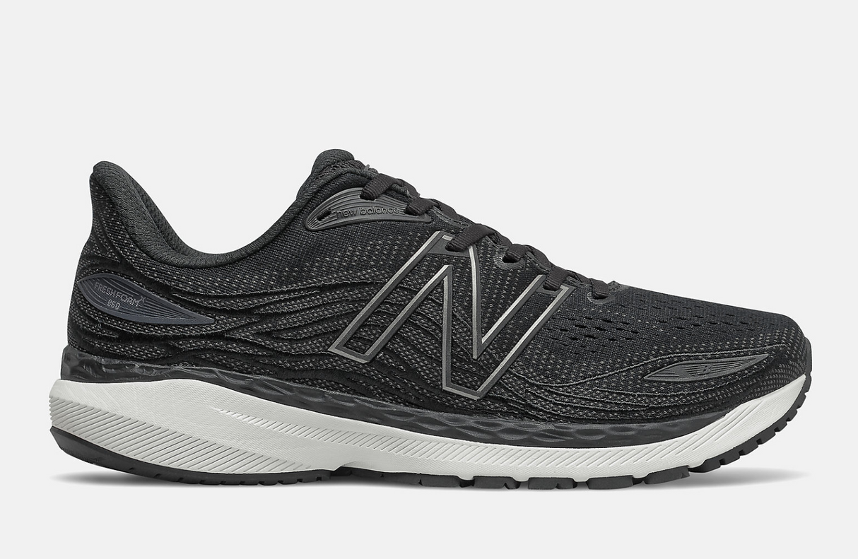 New Balance Fresh Foam X 860 V12 Mens Running Shoes - Black/White (Sneakers/Runners)