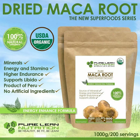 1kg Certified Organic Maca Root Powder Premium USDA Superfood Powder Made in Peru