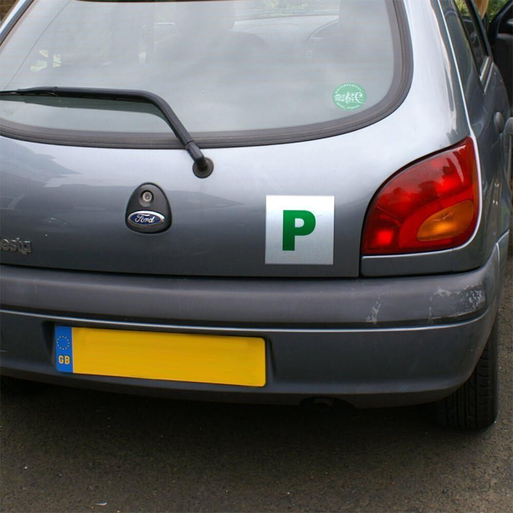 2x Magnetic GREEN P PLATES Probationary Car Window Signs for NSW (New South Wales)