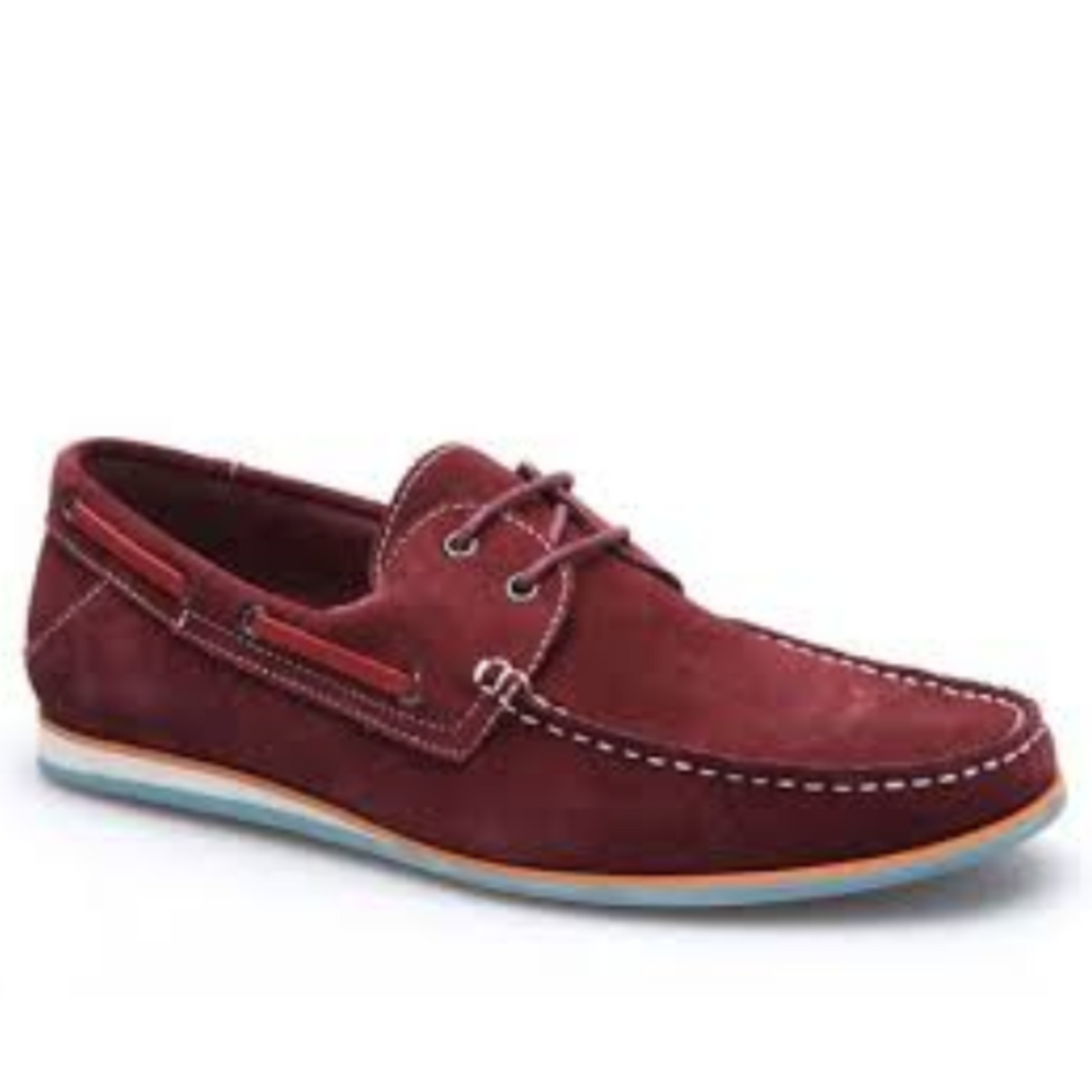 Massa Fano Mens Suede Boat Shoes - Casual Premium - Burgundy