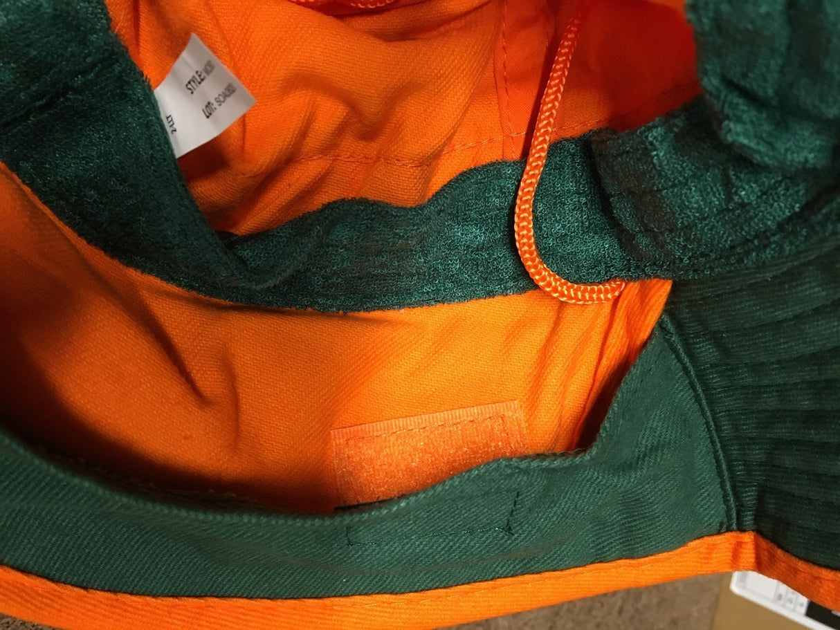 PORTWEST Premium 100% Cotton Wide Brim Hat w Legionnaires Flap Hi Vis Work - Orange