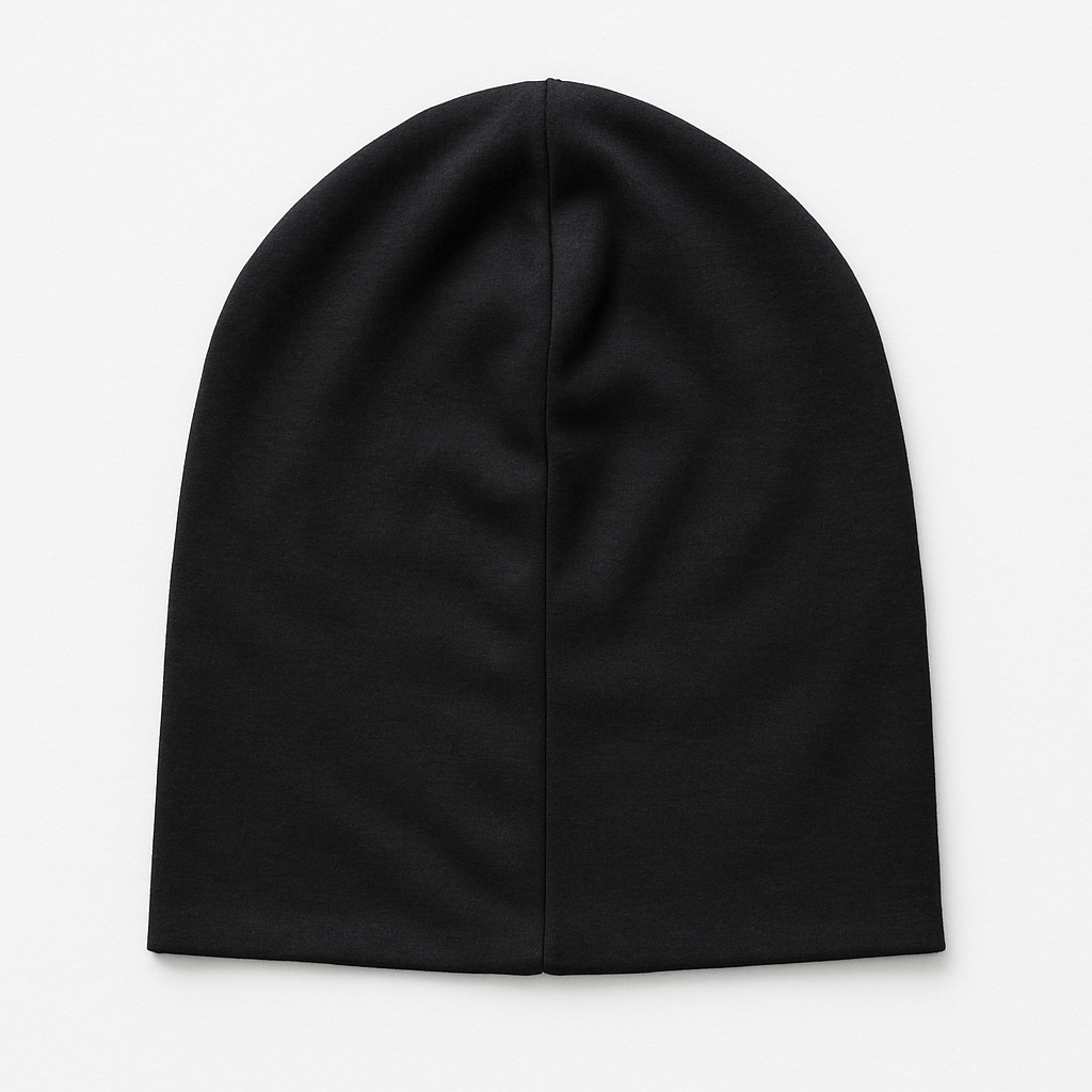 100% Australian Pure Merino Wool Beanie Hat in Black - One Size