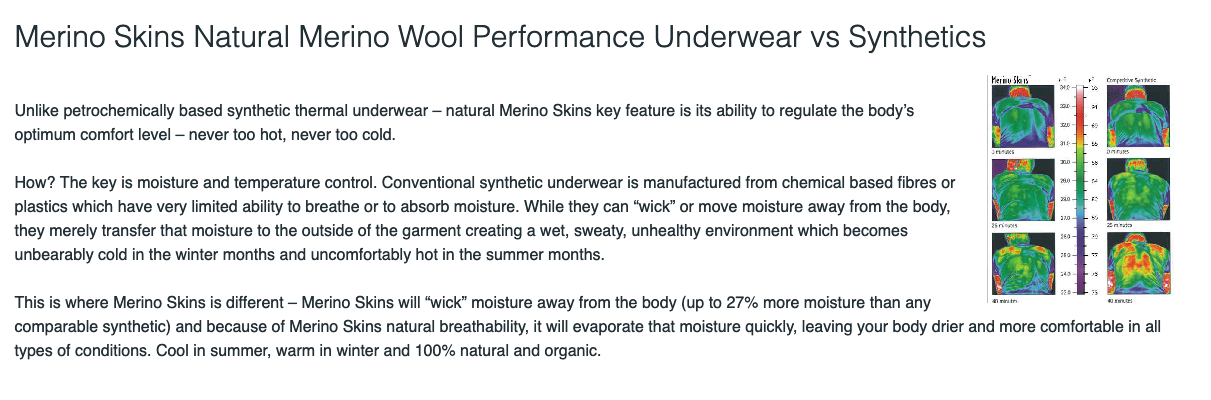 100% Wool MERINO SKINS Mens Half Zip Long Sleeve Thermal Underwear T-Shirt Top - Natural