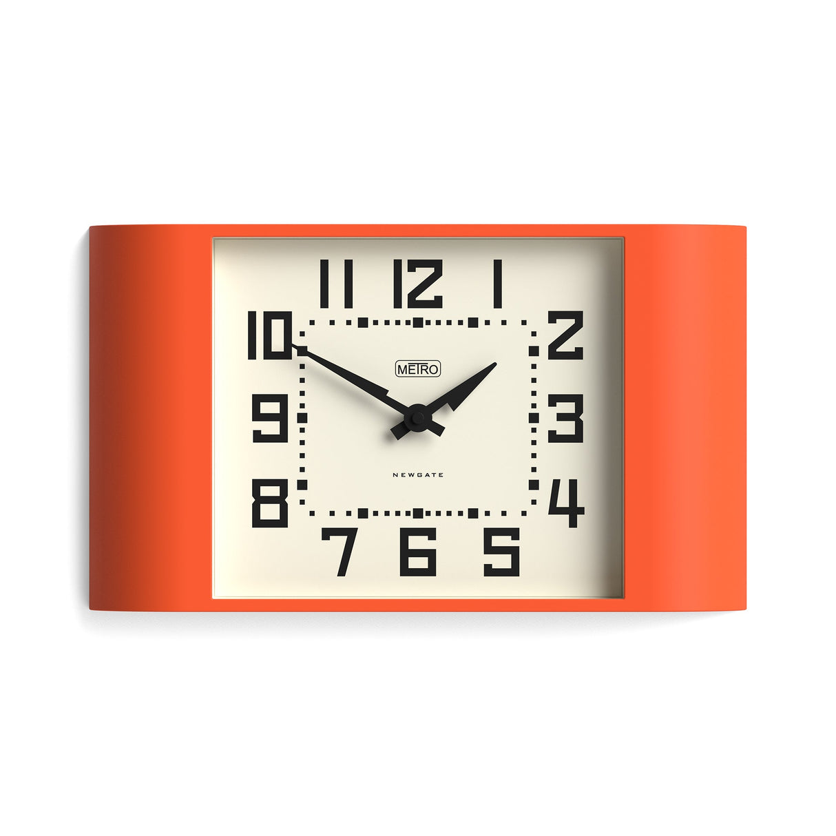 Newgate Metro Wall Clock - Pumpkin Orange