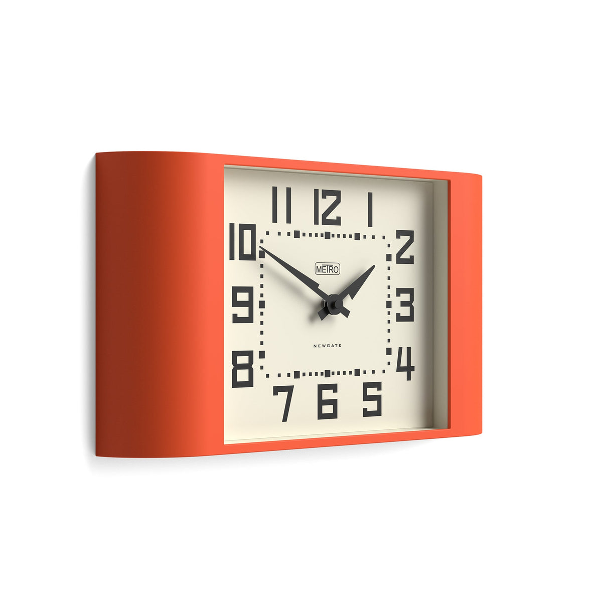 Newgate Metro Wall Clock - Pumpkin Orange