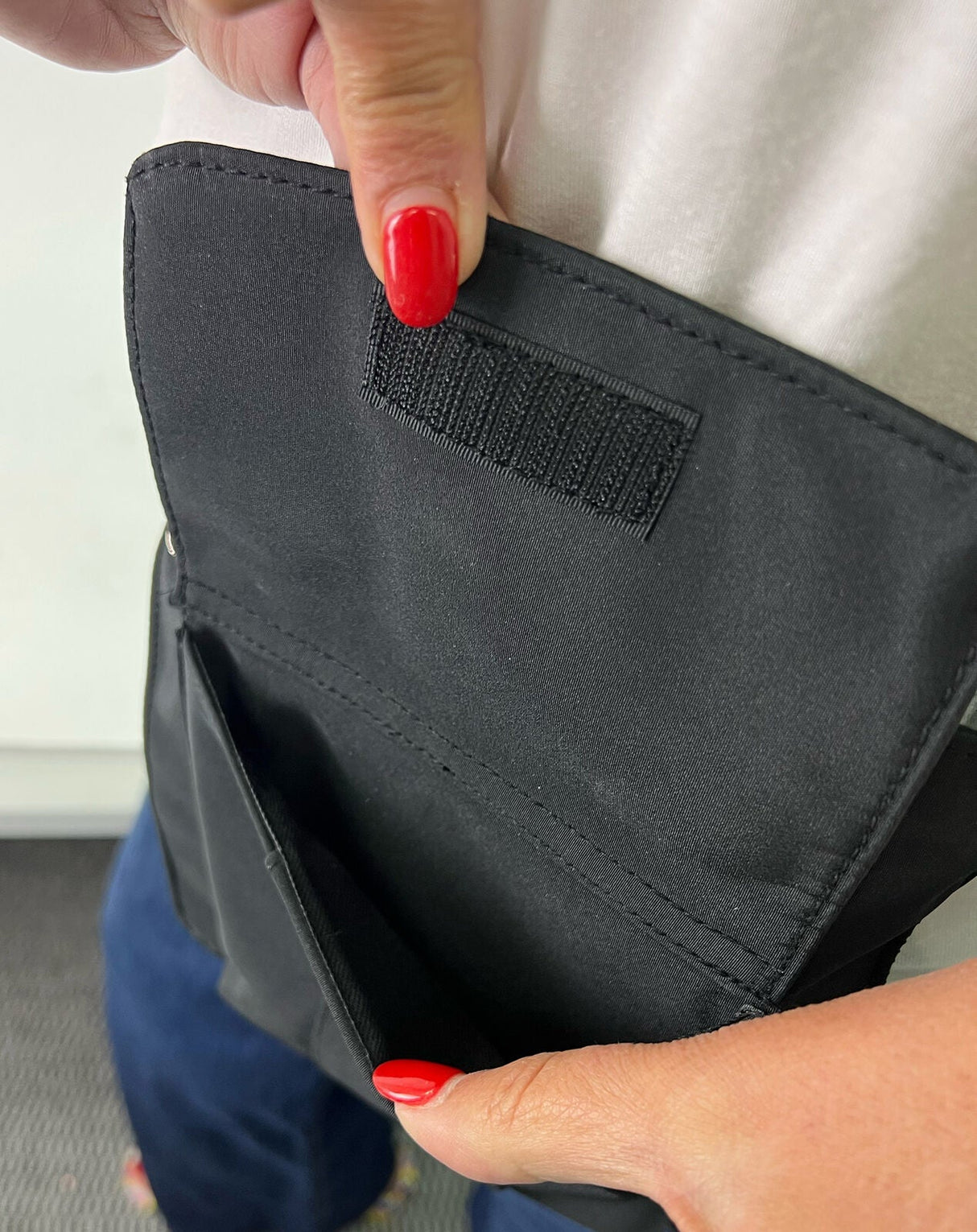 Milleni Waist Belt Bum Bag - Black (Utility Travel Adjustable Strap Belt w/ Zipper)