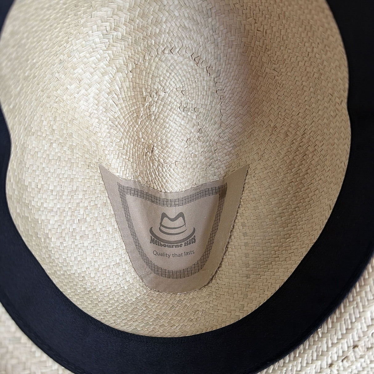 Mens Straw Trilby Hat - Natural
