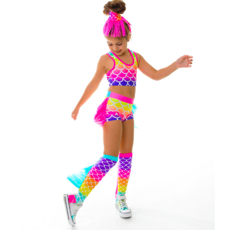 MADMIA Mermaid Knee High Socks - Toddlers Ages 3-5 (Crazy Sock Day)