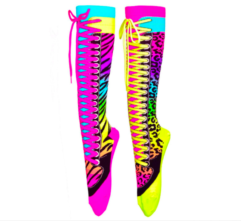 MADMIA Safari Girls Knee High Socks - Toddlers Ages 3-5 (Crazy Sock Day)