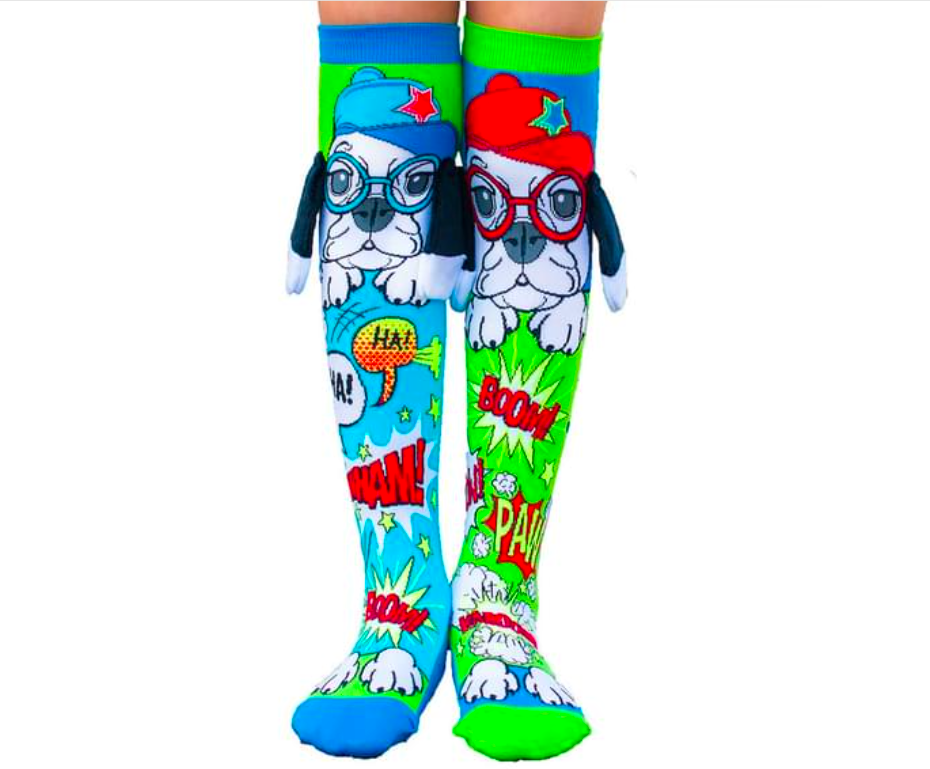 MADMIA Dog/Puppy Toddler Boy’s Long Knee High Socks - Unisex Pair - Colour Blue